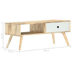 Kavos staliukas, 90x50x40cm, mango medienos masyvas - Žurnaliniai (kavos) staliukai