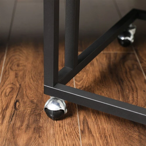 Pilkai juodas šoninis staliukas – modernus ir patvarus