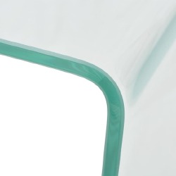 Kavos staliukas, grūdintas stiklas, 49,5x50x45 cm, skaidrus - Žurnaliniai (kavos) staliukai