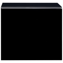 Kavos staliukas, juodos spalvos, 50x50x45cm, grūdintas stiklas - Žurnaliniai (kavos) staliukai