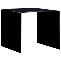 Kavos staliukas, juodos spalvos, 50x50x45cm, grūdintas stiklas