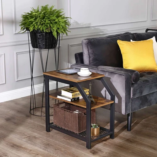 Tvirtas šoninis staliukas su reguliuojamomis kojelėmis