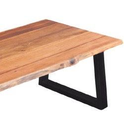 Kavos staliukas, masyvi akacijos mediena, 110x60x40 cm - Žurnaliniai (kavos) staliukai