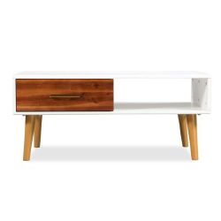 Kavos staliukas, masyvi akacijos mediena, 90x50x40cm - Žurnaliniai (kavos) staliukai