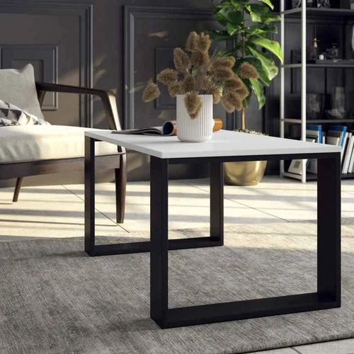 Kavos staliukas NOX, baltos/juodos spalvos, 92 × 45 × 53 cm - Žurnaliniai (kavos) staliukai