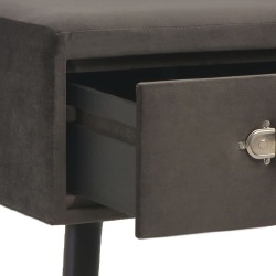 Kavos staliukas, pilkos spalvos, 80x40x46 cm, aksomas - Žurnaliniai (kavos) staliukai