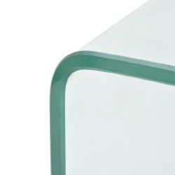 Kavos staliukas, skaidrus, 98x45x30cm, grūdintas stiklas - Žurnaliniai (kavos) staliukai