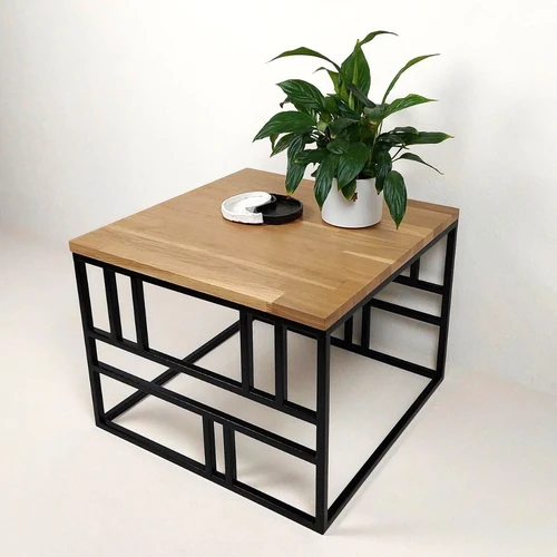 Stilingas kavos staliukas su keičiama medienos spalva