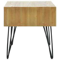Kavos staliukas su 2 stalčiais, rudas, 80x40x40,5cm, mediena - Žurnaliniai (kavos) staliukai