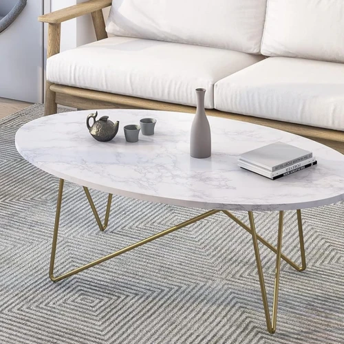 Šoninis staliukas aukso spalvos, idealus svetainei ar miegamajam