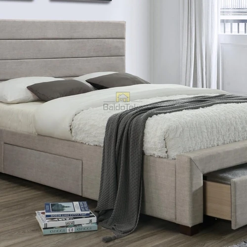 Moderni 160x200 lova su natūralaus medžio kojelėmis