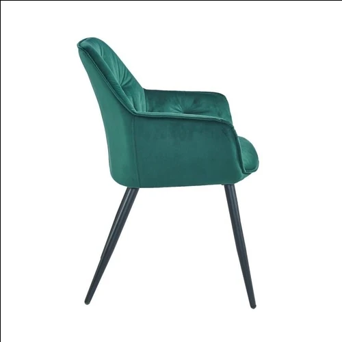 Elegantiška veliūrinė kėdė BEL su metalinėmis kojomis