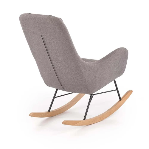 Pilki minkšti kėdės su medžio masyvu ir plieno karkasu