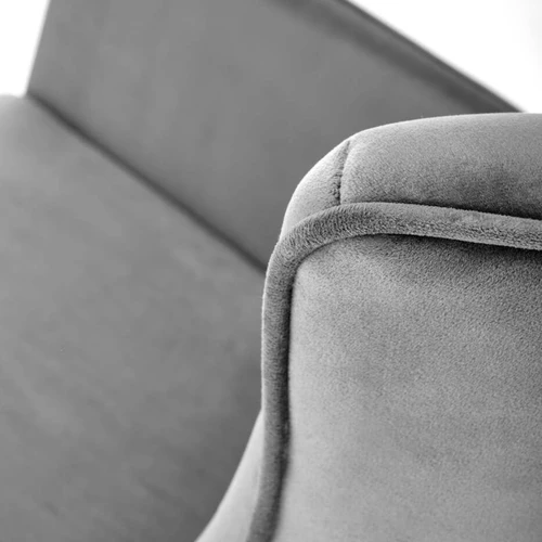 Moderni pilka sofos lova su medžio masyvu ir milteliniu plienu