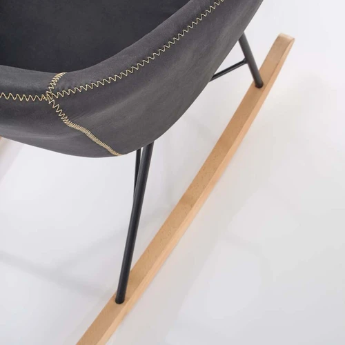 Moderni sofos lova tamsiai pilkos spalvos su eko odos apmušalu