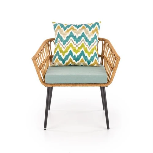 Kokybiškas rotanginis baldų komplektas su milteliniu dažymu