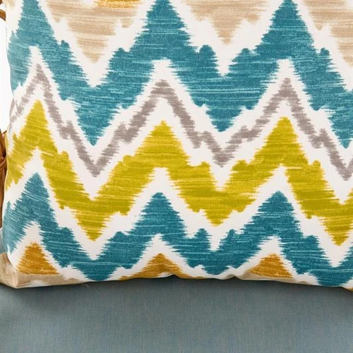 Modernus rotanginis baldų komplektas su įvairiaspalviu audiniu