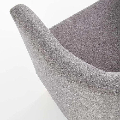 Ergonominė pilka sofos lova su minkštu audiniu ir medžio masyvu