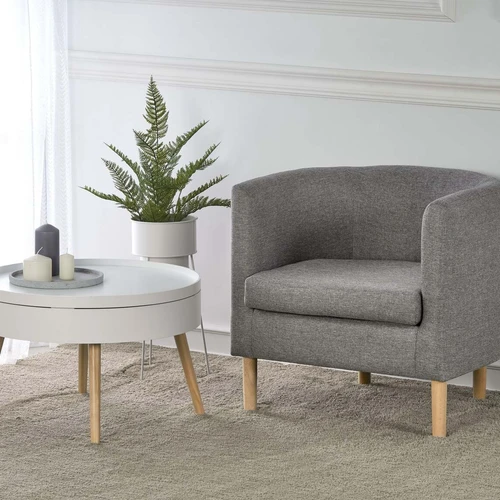 Stilinga pilka sofėlė su medžio karkasu