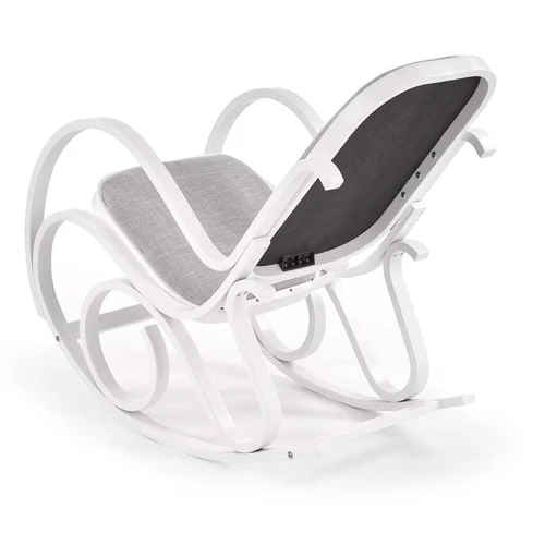 Stilinga balta kėdė su išlenktu medžiu, 52x90x95 cm