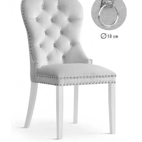 Kėdė MADAME II – madingas derinys baltos spalvos ir aksomo