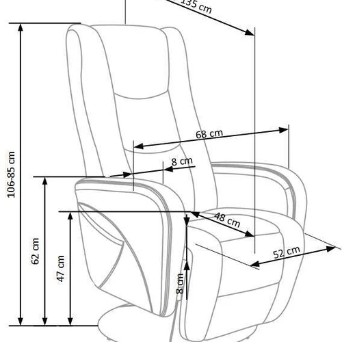 Moderni masažo sofa su ergonomišku dizainu ir smėlio spalvos apmušalu