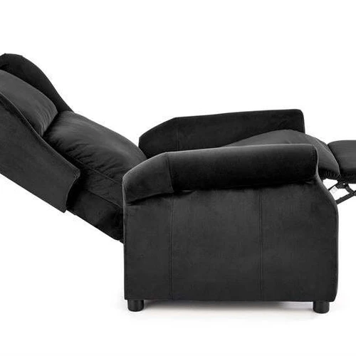 Juoda aksominė sofos pagalvė su atlošu