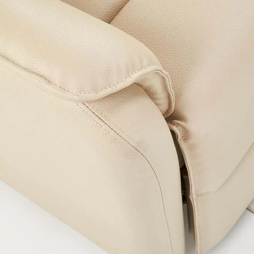 Moderni sofos lova su elektriniu sulankstymu, kreminė spalva