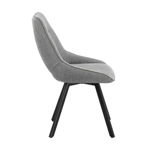 Elegantiška kėdė su medžiaginiais apmušalais ir metalinėmis kojelėmis