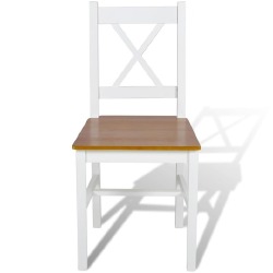 Kėdės, 2 vnt., baltos, pušies mediena - Kėdės