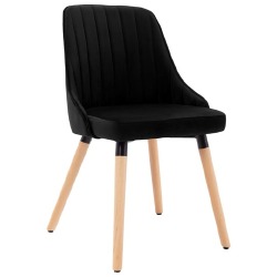 Kėdės, 4vnt., juodos spalvos aksomas - Kėdės