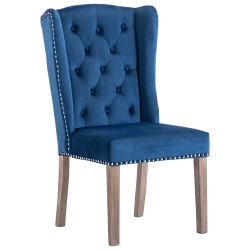 Kėdės, 4vnt., mėlynos spalvos, aksomas - Kėdės