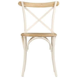 Kėdės, 6 vnt., baltos, kryžminio dizaino - Kėdės