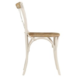Kėdės, 6 vnt., baltos, kryžminio dizaino - Kėdės