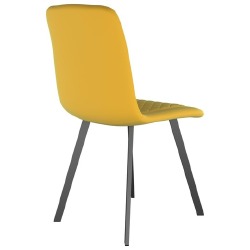 Kėdės, 6 vnt., geltonos spalvos, aksomas - Kėdės