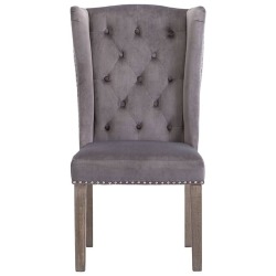 Kėdės, 6vnt., pilkos spalvos aksomas - Kėdės