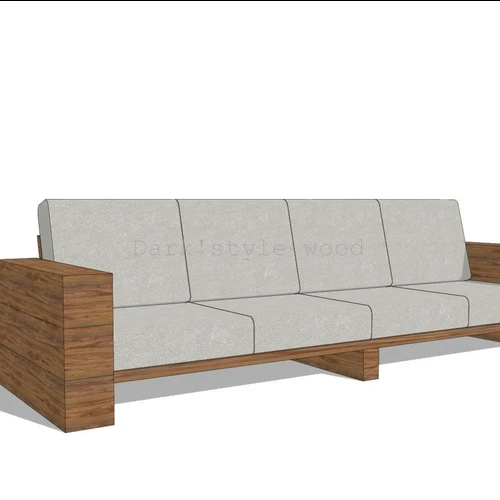 Keturvietė lauko sofa, deginta mediena ¦ TIMBER - Foteliai, sofos