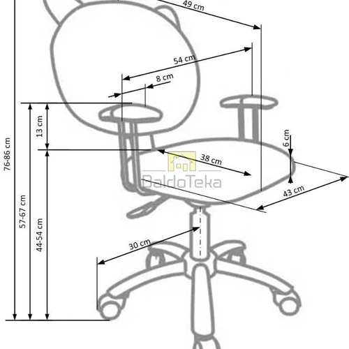 Ekologiška kėdė su reguliuojamu aukščiu ir guminiais ratais