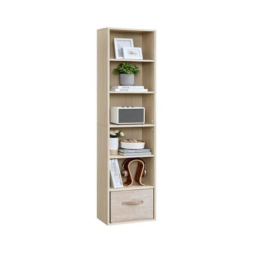 Knygų lentyna VASAGLE LBC167L01, 6 pakopų, su daiktadėže, 40 × 178,5 × 24 cm