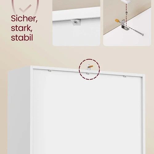 Knygų lentyna VASAGLE LBC476W01, 4 skyriai, 24 × 66 × 66 cm - Lentynos
