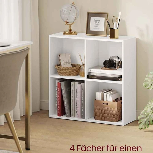 Knygų lentyna VASAGLE LBC476W01, 4 skyriai, 24 × 66 × 66 cm - Lentynos