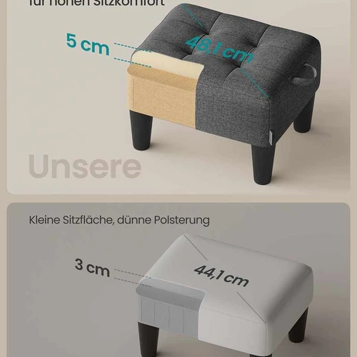 Kojų atrama SONGMICS LOM502G01, 32 × 26 × 40 cm - Šezlongai, sėdmaišiai