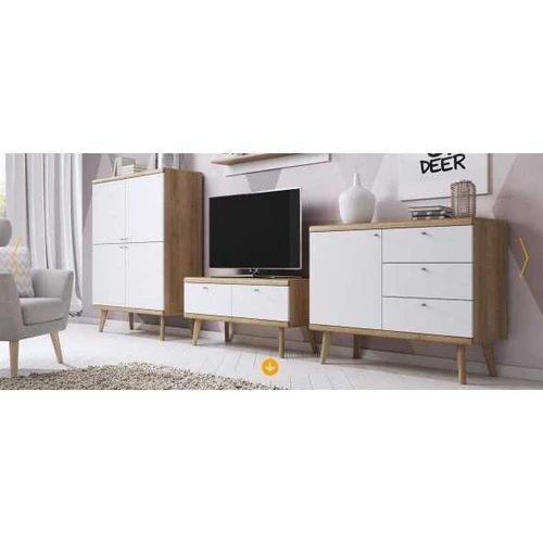 Ergonominė 107 cm pločio komoda su LMDPS medžiaga