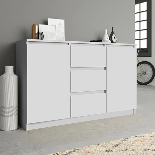 Moderni balta komoda 120x75x30 cm