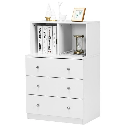 Komoda, 3 stalčiai ir 2 skyriai, 60,96 × 93,98 × 40,64 cm - Komodos, šoninės spintelės