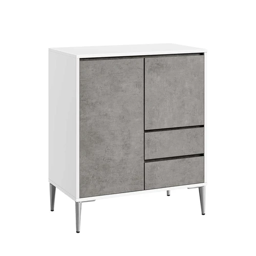 Komoda 40x70x85cm., pilkos/baltos spalvos