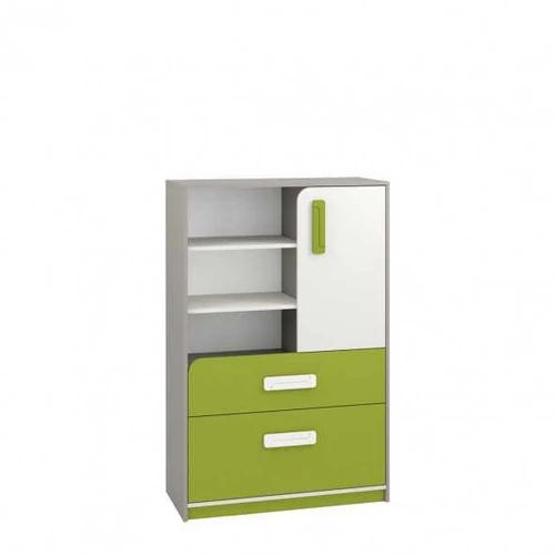 Komoda AIQ AQ07 92 pilka platina / balta / žalia