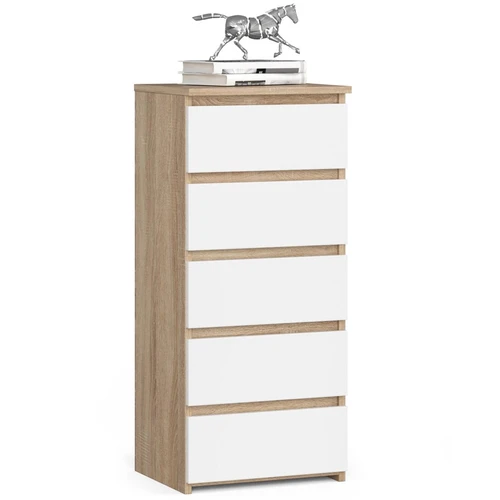 Komoda AkordV2 CL5, 5 stalčiai, įvairių spalvų, 40 × 92 × 35 cm