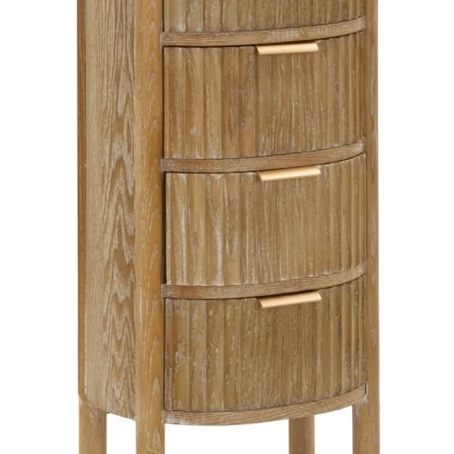 Komoda GOTEBORG, 3 stalčiai, Ruda, 38 × 82 × 33,5 cm