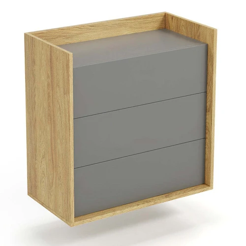 Elegantiška spintelė hikora ąžuolo ir rožinės spalvos atspalviais, puiki kokybė